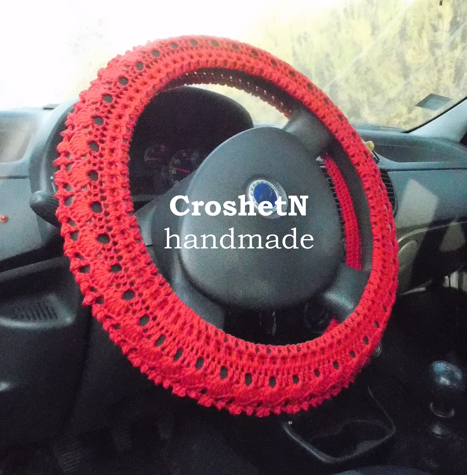 Steering Wheel Cover Crochet Steering Wheel Cover Car Decor Etsy
