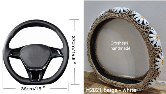D-Form Lenkradabdeckung Gehäkelte Lenkradabdeckung Autodekor