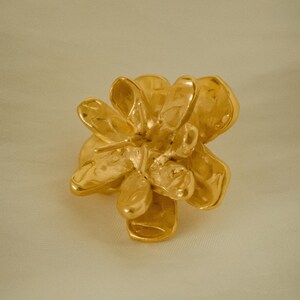Custom-made Flower Pair of Earrings, Hand-sculpted Sterling Silver 925 Earrings, Flower Gold-vermeil earrings image 9