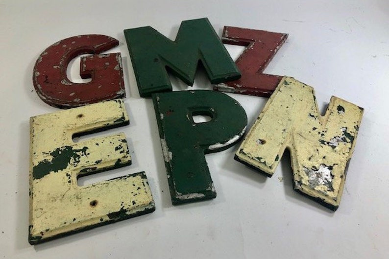 Vintage 8 Wagner Sign Co Aluminum Letters Drive in Etsy
