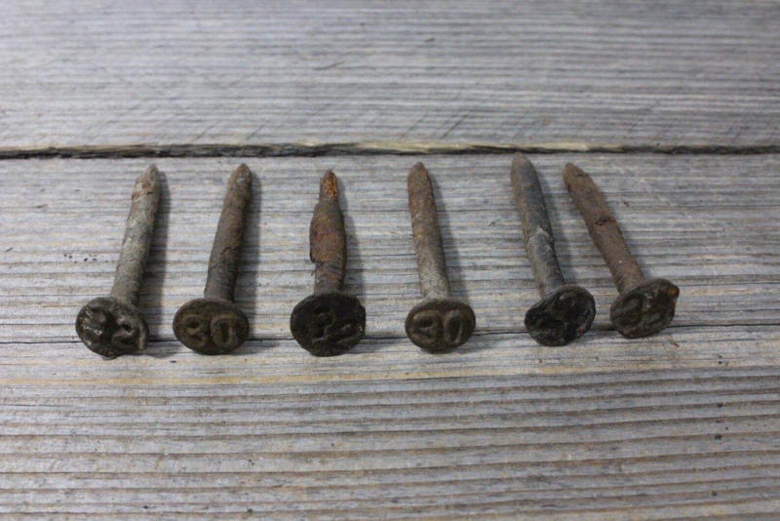 Antique Numbered Railroad Date Nails Numbered Railroad Nails Etsy