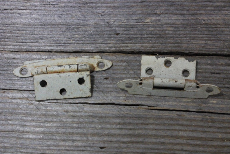 Vintage metal hinges...circa 1950s. Vintage hardware Etsy