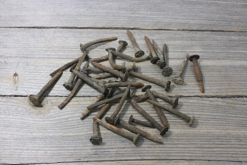 Antique Numbered Railroad Date Nails Numbered Railroad Nails Etsy