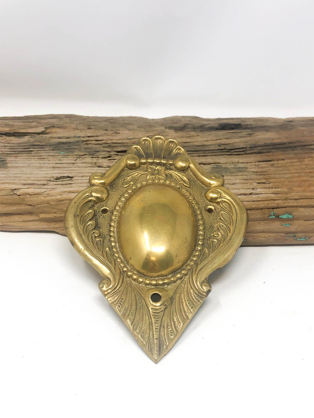 Vintage Solid Brass Plaque or Door Knocker Plate. Plaque // Etsy