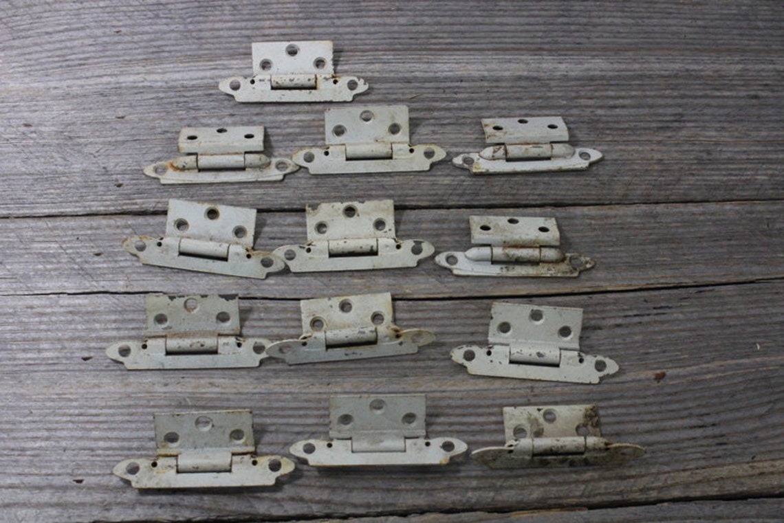 Vintage metal hinges...circa 1950s. Vintage hardware Etsy