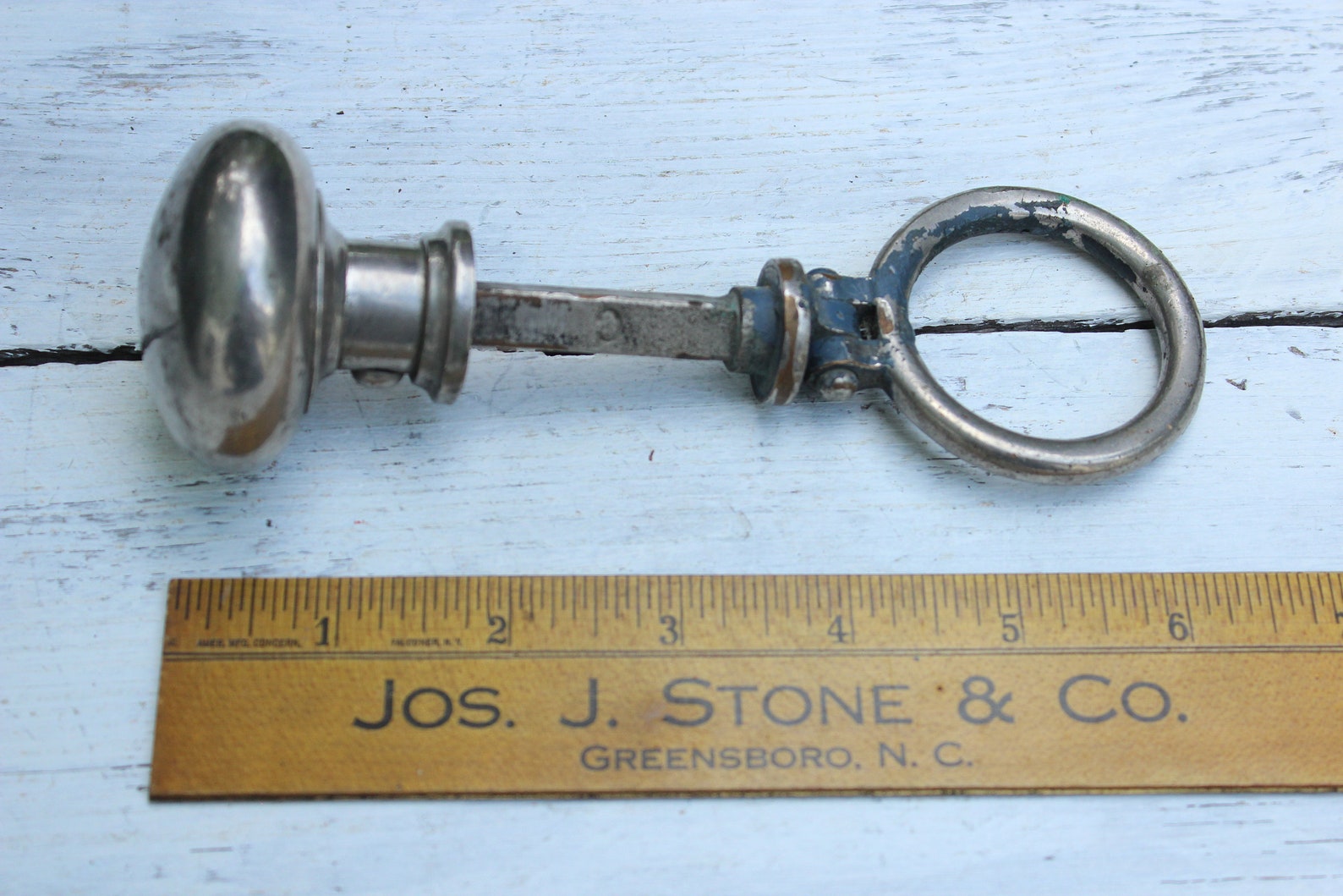 Vintage Chrome Door Knob Set With Loop Handle Vintage Etsy