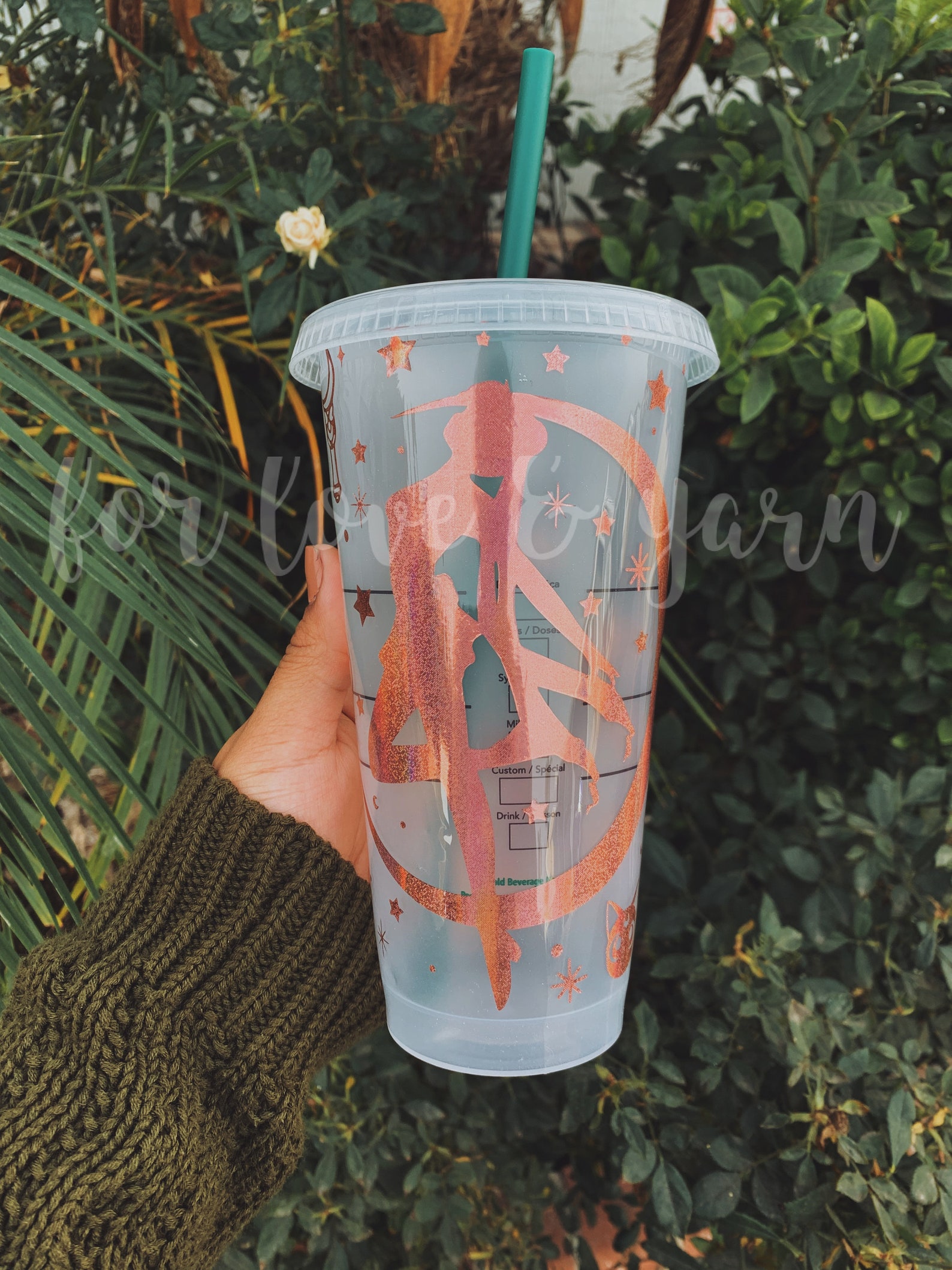 Sailor Moon Starbucks Cup Pink Holographic Vinyl Etsy