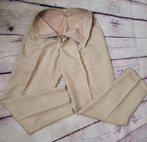 100% silk tapered pants Liz Claiborne - image 1