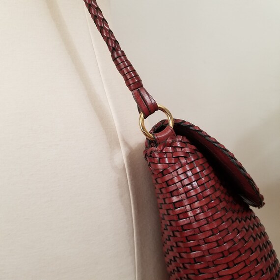 100 leather basket weave bag Gem