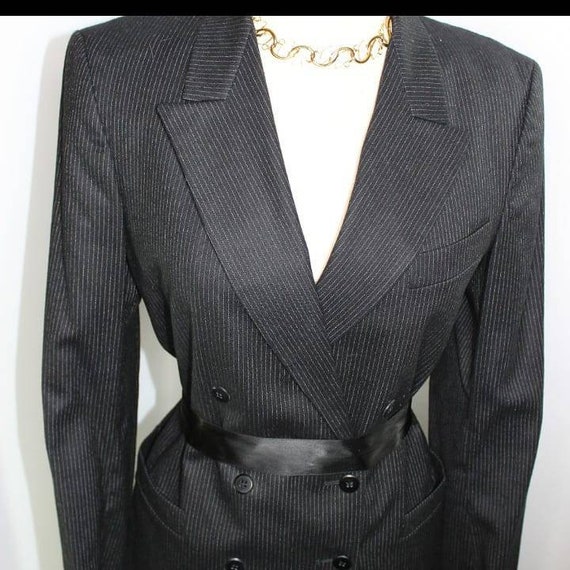 100% Wool pinstripe power suit - image 1