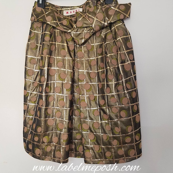 Marni Metallic Jacquard Skirt
