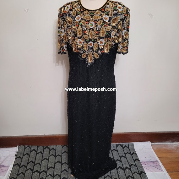 Laurence Kazar beaded gown