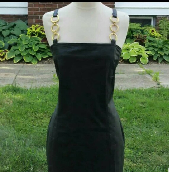 Leather Bib dress