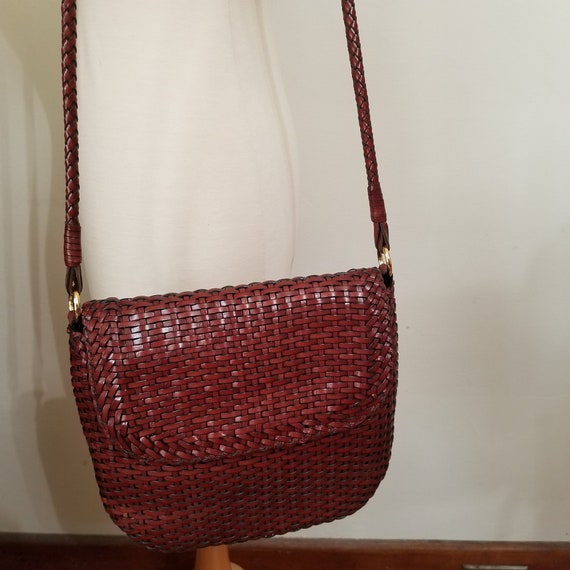 100 leather basket weave bag Gem