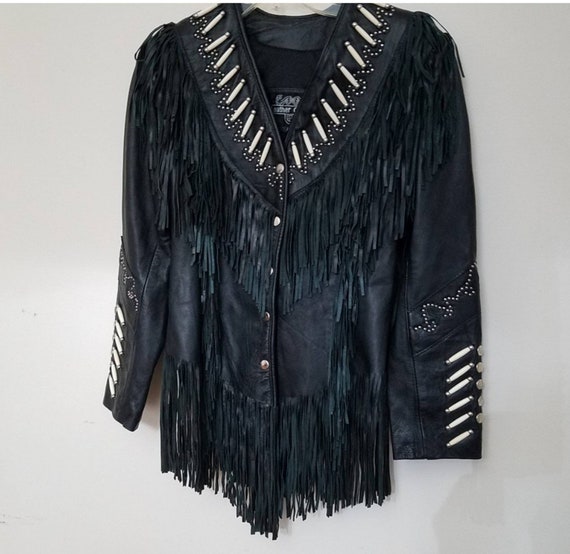 Flower Hammered Fringe Suede Leather Coat – Rootedbotanics