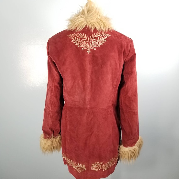 Penny Lane Suede faux fur coat