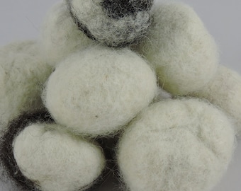 Needle Felting Project Starter Balls - Dark and Light Colors (5 or 10-Pack)