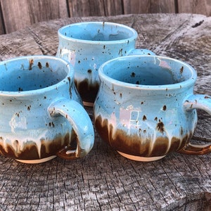 Potbelly Mugs | Earth and Sea | Stoneware | The Perfect Fit in your Hands | A Peaceful Yin Yoga Mug that loves to Hug