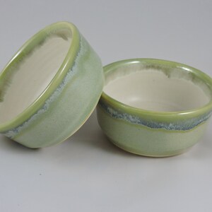 Hand-Glazed Stoneware Ramekin: Green Tea Dessert Dish