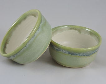 Hand-Glazed Stoneware Ramekin: Green Tea Dessert Dish