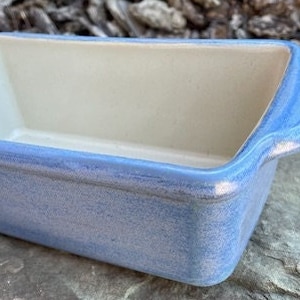Hand Glazed Stoneware Loaf Pan: 9&quot; Baking Dish, Capri Blue