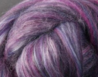 NZ Silk/Merino Blend | JUNIPER Purples Roving | Free Shipping Available