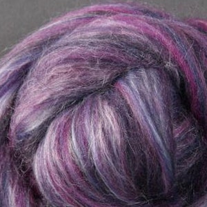 NZ Silk/Merino Blend | JUNIPER Purples Roving | Free Shipping Available