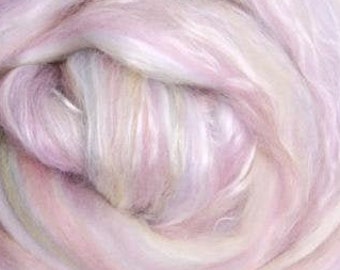 NZ Silk/Merino Blend, SORBET PINK Roving, Perfect Spinning Wool, Soft and Luxurious, Perfect Wool for Scarfs, Free Shipping Available