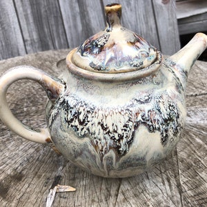 Stoneware T-Pot | 'Alberta Dawn' Glaze Design | Stoneware Keeps Tea HOT Longer!