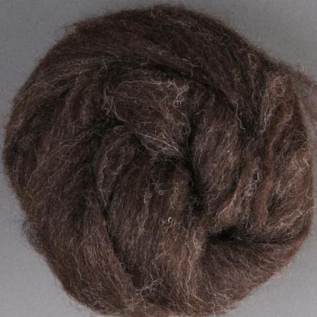 NZ Corriedale Wool DARK NATURAL Roving Wool Needle Etsy