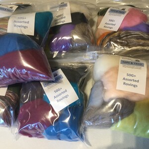 Tops and Tails Wool Roving Multiple Sizes Perfect for Finishing Touches Expand your Color Pallet image 3