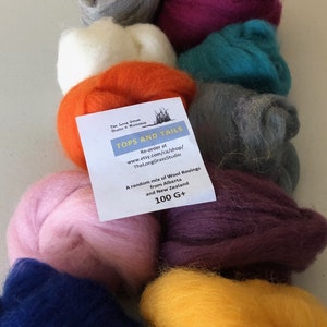 Tops and Tails Wool Roving Multiple Sizes Perfect for Finishing Touches Expand your Color Pallet image 7