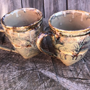 Large Standard Mugs | Alberta Dawn | Stoneware |  Large Handle | A Peaceful Yin Yoga Mug that loves to Hug