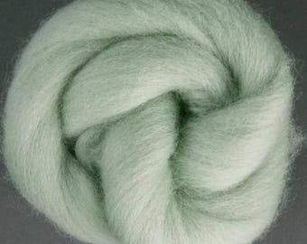 Needle Felting Wool Roving, GREEN MINT Corriedale Wool Roving, Great for Wet Felting & Spinning Projects, Carded Wool, Free Shipping Avail.