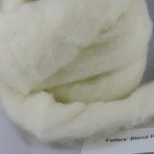 Core Wool Roving FELTER'S BLEND Wool, Dryer Balls, Core Wool, Wet & Dry Needle Felting, Off White, Wool Roping, Free Shipping Over 75.00 image 7