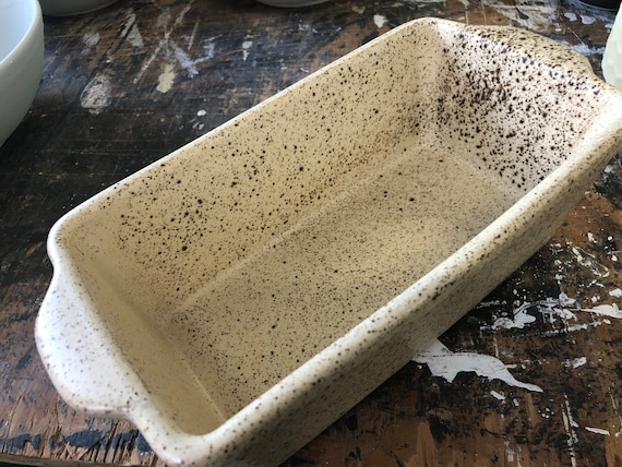 Stoneware Loaf Pan Winterwood Glaze Design Eggshell Finish Custom Glazed  Easy Clean Up -  Denmark