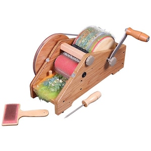 Ashford WILD DRUM Carder, 72 PPSI , 4" Drum, Excellent for Adding 'A Bit Extra' when Blending and Carding Wool,Ashford Quality, Value Priced