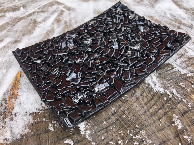 Sparkle Soap Dish Sponge Holder Fused Glass Assorted Etsy