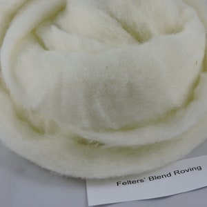 Core Wool Roving FELTER'S BLEND Wool, Dryer Balls, Core Wool, Wet & Dry Needle Felting, Off White, Wool Roping, Free Shipping Over 75.00 image 3