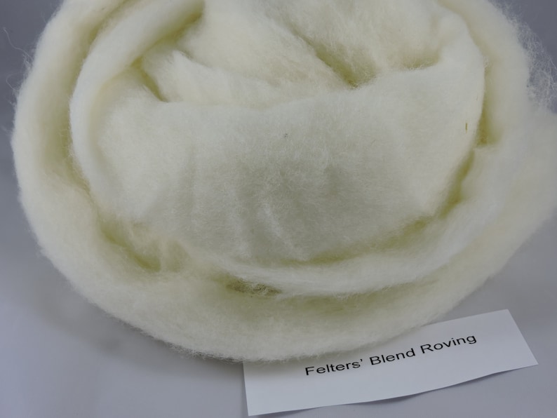 Core Wool Roving FELTER'S BLEND Wool, Dryer Balls, Core Wool, Wet & Dry Needle Felting, Off White, Wool Roping, Free Shipping Over 75.00 image 3