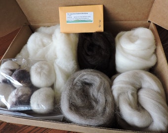 Needle Felting Kit / Gift Box | NATURAL COLORS | Get  Started with this Ultimate Kit | Perfect Starter Kit | Free Shipping Avail.