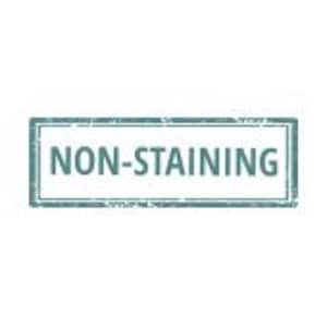 May include: A blue rectangular stamp with the text "NON-STAINING" in white.