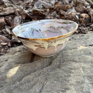 Hand Glazed Stoneware Dessert Bowl: Ice Cream, Snacks, Cat Dish Purple Murple