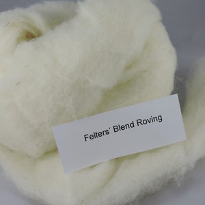 Core Wool Roving FELTER'S BLEND Wool, Dryer Balls, Core Wool, Wet & Dry Needle Felting, Off White, Wool Roping, Free Shipping Over 75.00 image 5