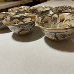 Hand Glazed Stoneware Dessert Bowl: Ice Cream, Snacks, Cat Dish image 8