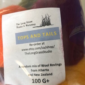 Tops and Tails Wool Roving Multiple Sizes Perfect for Finishing Touches Expand your Color Pallet image 6