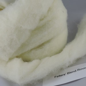 Core Wool Roving FELTER'S BLEND Wool, Dryer Balls, Core Wool, Wet & Dry Needle Felting, Off White, Wool Roping, Free Shipping Over 75.00 image 4