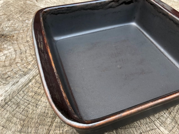 Stoneware Baking Dish Deep Wrought Iron Black With Tiger Eye Trim Chef  Inspired Custom Glazed Easy Clean up 9x9 -  Norway