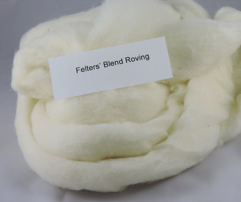 Core Wool Roving FELTER'S BLEND Wool, Dryer Balls, Core Wool, Wet & Dry Needle Felting, Off White, Wool Roping, Free Shipping Over 75.00 image 2