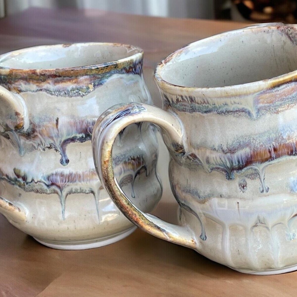 Hand-Thrown 20 Oz Mugs, Set of 4